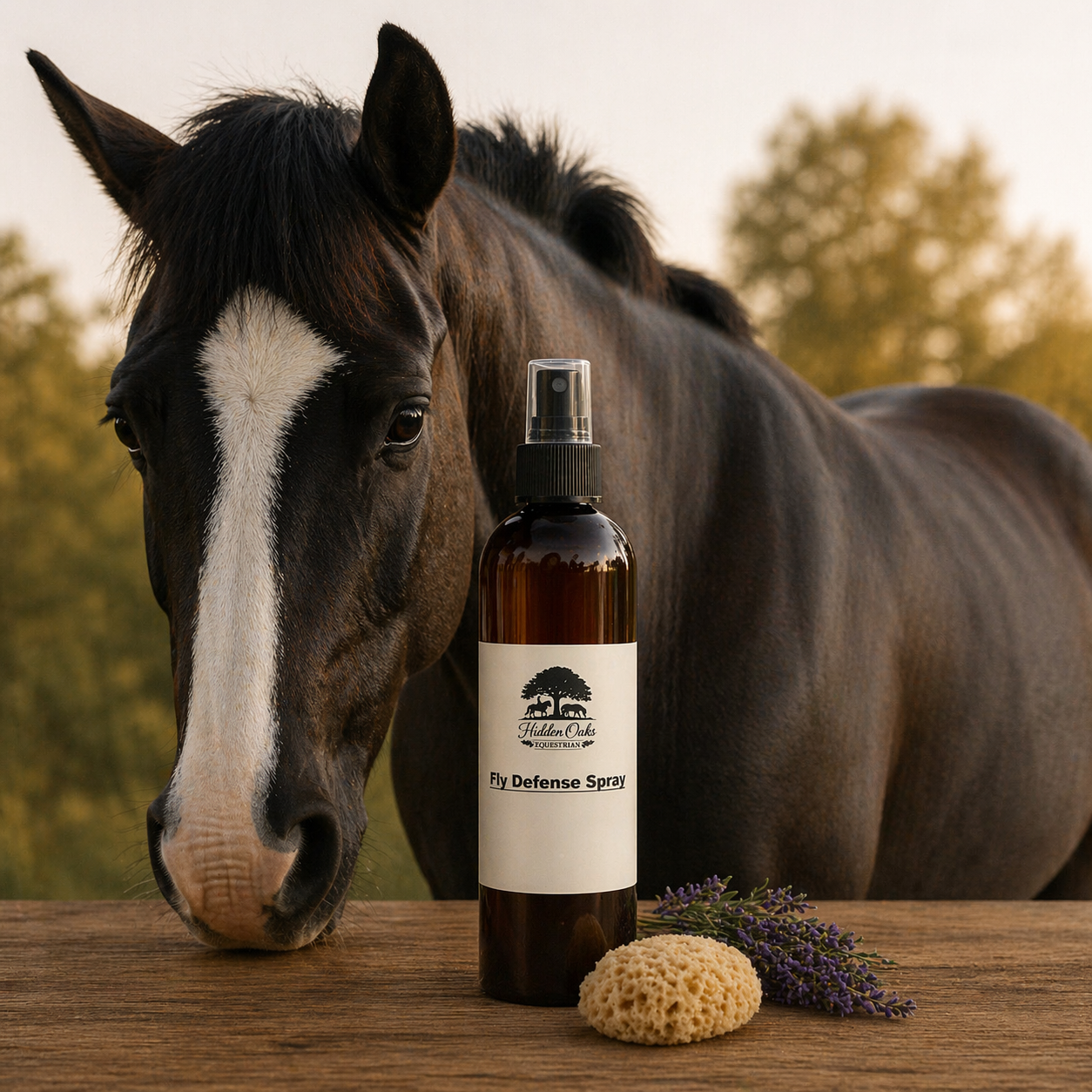 Hidden Oaks Equestrian Equine Fly Defense Spray 16oz
