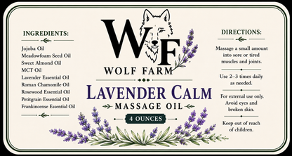 Lavender Calm Massage Oil (4 oz)