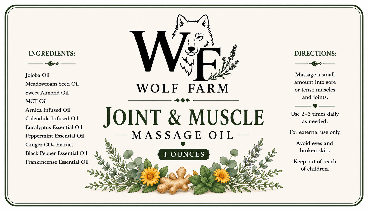 Joint & Muscle Massage Oil (4 oz)