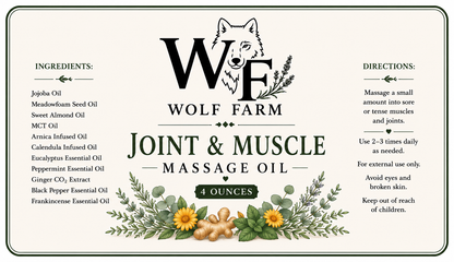 Joint & Muscle Massage Oil (4 oz)